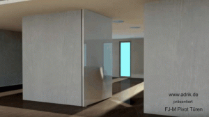 Die wandbündige Tür Pivot