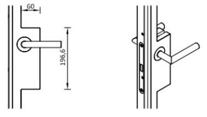 Glastür E-Max Schloss Skizze